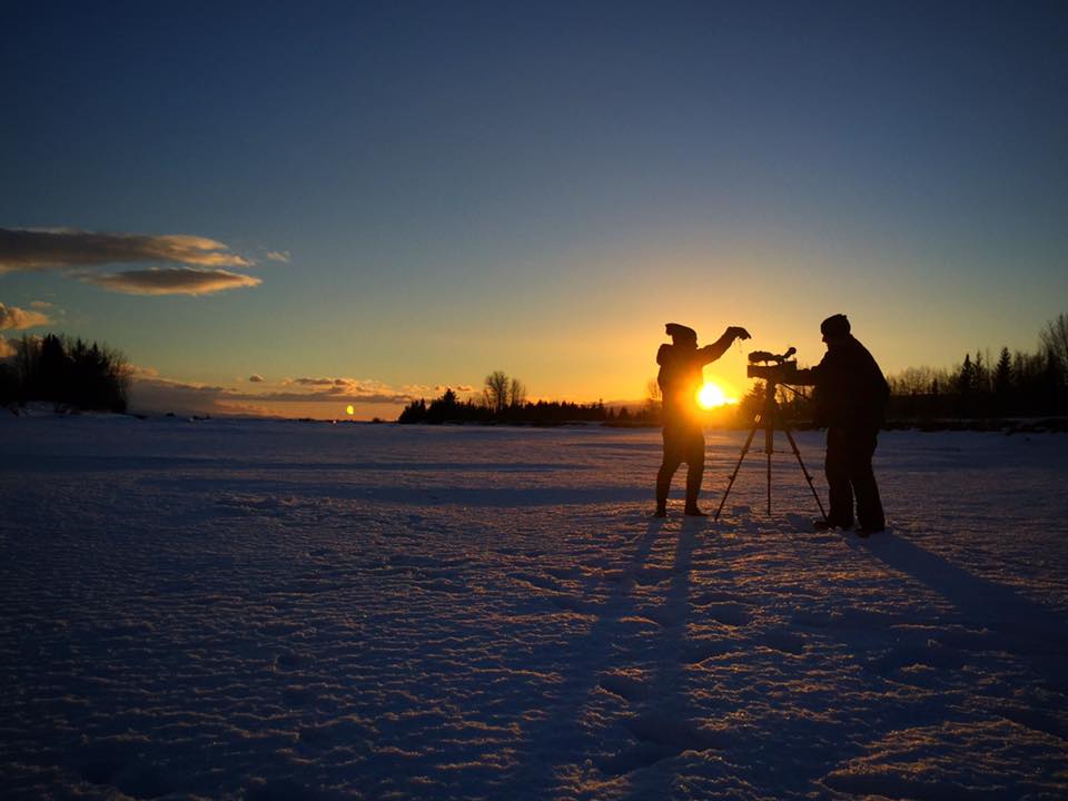 Robert Jolley filming on location